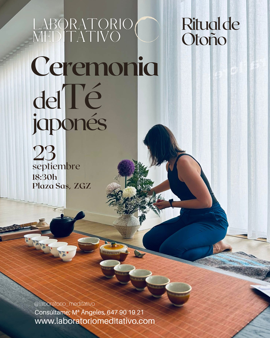 Ceremonia del té japonés en Zaragoza. Ritual de otoño.
